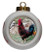 Rooster Porcelain Ball Christmas Ornament