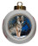 Coyote Porcelain Ball Christmas Ornament