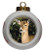 Deer Porcelain Ball Christmas Ornament