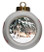 Wolf Porcelain Ball Christmas Ornament