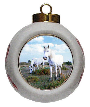 Camargue Porcelain Ball Christmas Ornament