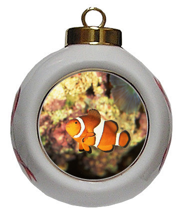 Clownfish Porcelain Ball Christmas Ornament