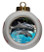 Dolphin Porcelain Ball Christmas Ornament