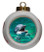 Dolphin Porcelain Ball Christmas Ornament