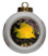 Yellow Tang Porcelain Ball Christmas Ornament