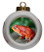 Tomato Frog Porcelain Ball Christmas Ornament