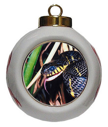 Mangrove Snake Porcelain Ball Christmas Ornament