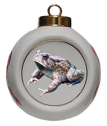 Toad Porcelain Ball Christmas Ornament