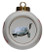 Turtle Porcelain Ball Christmas Ornament