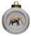 Elephant Porcelain Ball Christmas Ornament