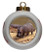 Hippo Porcelain Ball Christmas Ornament