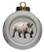 Rhino Porcelain Ball Christmas Ornament