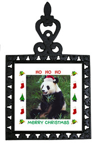 Panda Bear Christmas Trivet