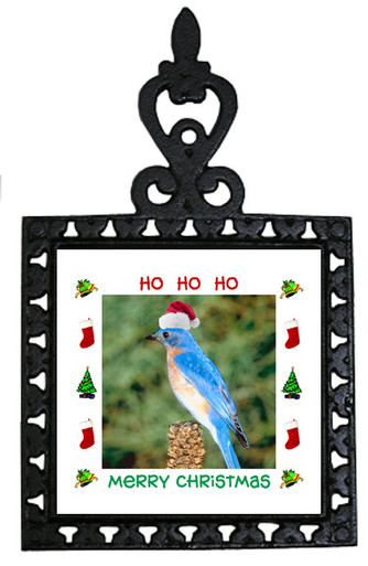 Bluebird Christmas Trivet