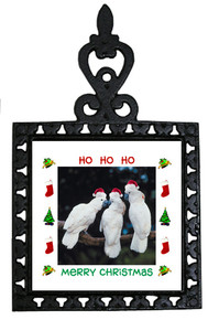 Cockatoo Christmas Trivet
