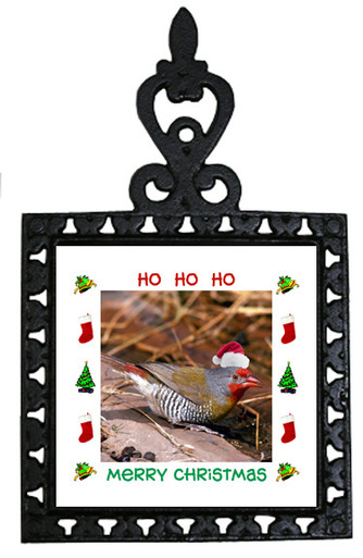 Finch Christmas Trivet