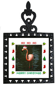 Flamingo Christmas Trivet