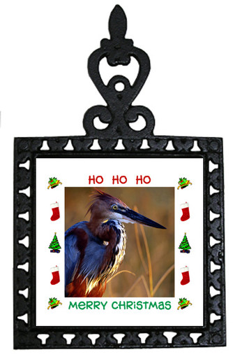 Goliath Heron Christmas Trivet