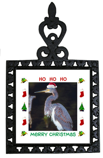 Louisiana Heron Christmas Trivet