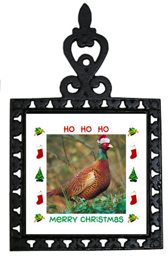 Pheasant Christmas Trivet