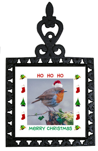 Robin Christmas Trivet