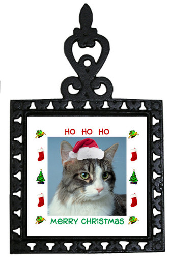 Cat Christmas Trivet