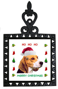 Beagle Christmas Trivet