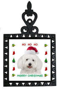 Bichon Christmas Trivet