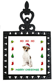 Jack Russell Terrier Christmas Trivet