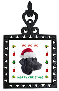 Black Labrador Retriever Christmas Trivet