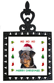 Rottweiler Christmas Trivet