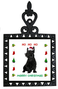 Scottish Terrier Christmas Trivet