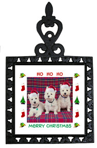 West Highland Terrier Christmas Trivet