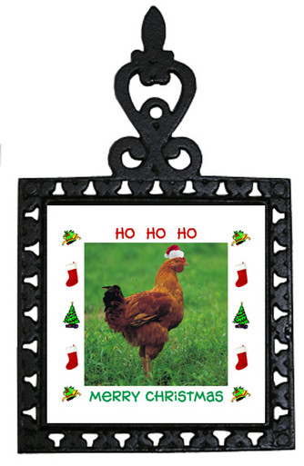 Chicken Christmas Trivet