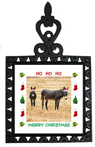 Donkey Christmas Trivet