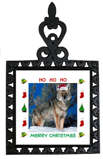 Coyote Christmas Trivet