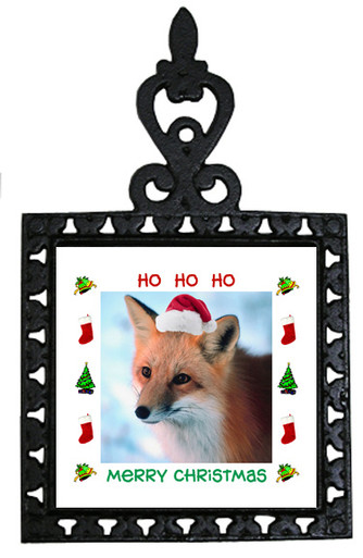 Fox Christmas Trivet