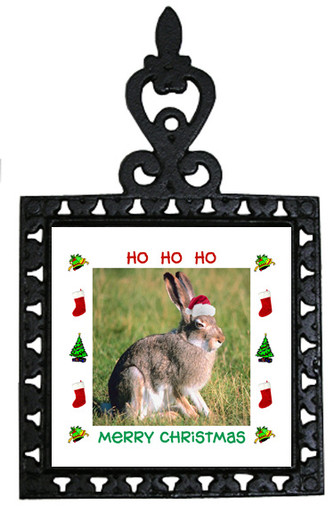 Rabbit Christmas Trivet