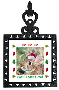 Rabbit Christmas Trivet