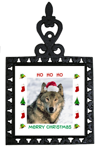 Wolf Christmas Trivet