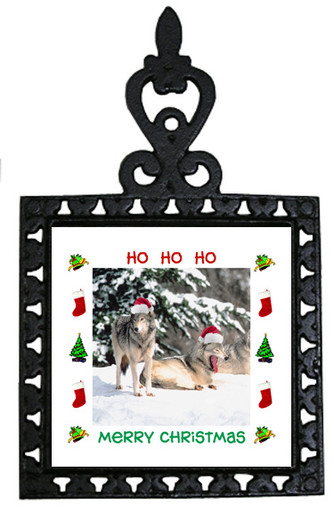 Wolf Christmas Trivet