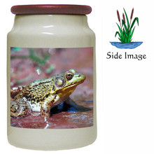 Green Frog Canister Jar