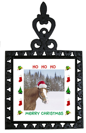 Horse Christmas Trivet
