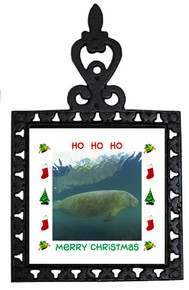 Manatee Christmas Trivet