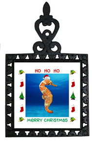 Seahorse Christmas Trivet