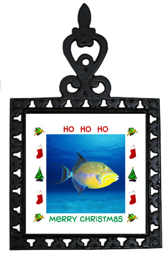 Triggerfish Christmas Trivet