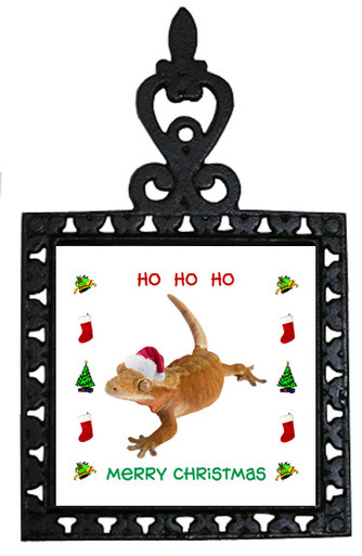 Gecko Christmas Trivet