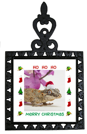 Gecko Christmas Trivet