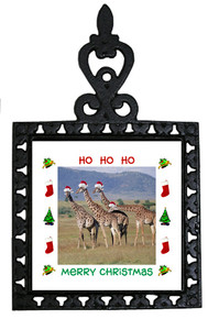 Giraffe Christmas Trivet