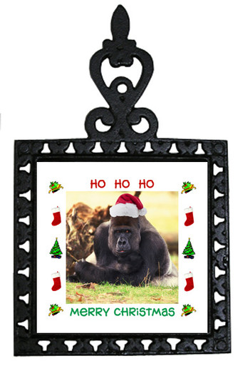 Gorilla Christmas Trivet